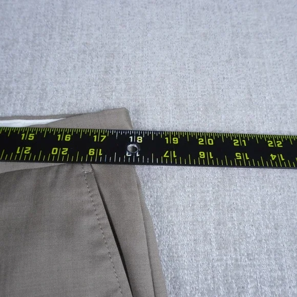 Zara Men 2 Piece Suit Set Size 42 Beige 100% Wool 36x30 Trousers Classic Fit - Picture 15 of 16